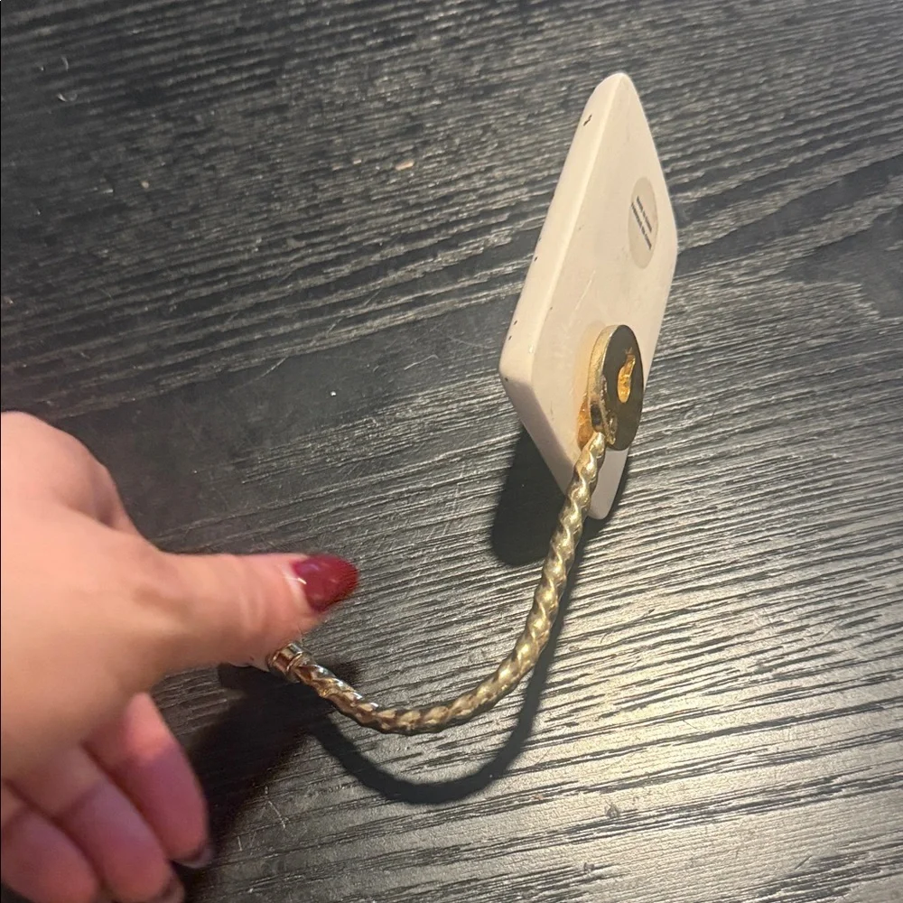 Anthropologie Cream and Gold Wall Hook